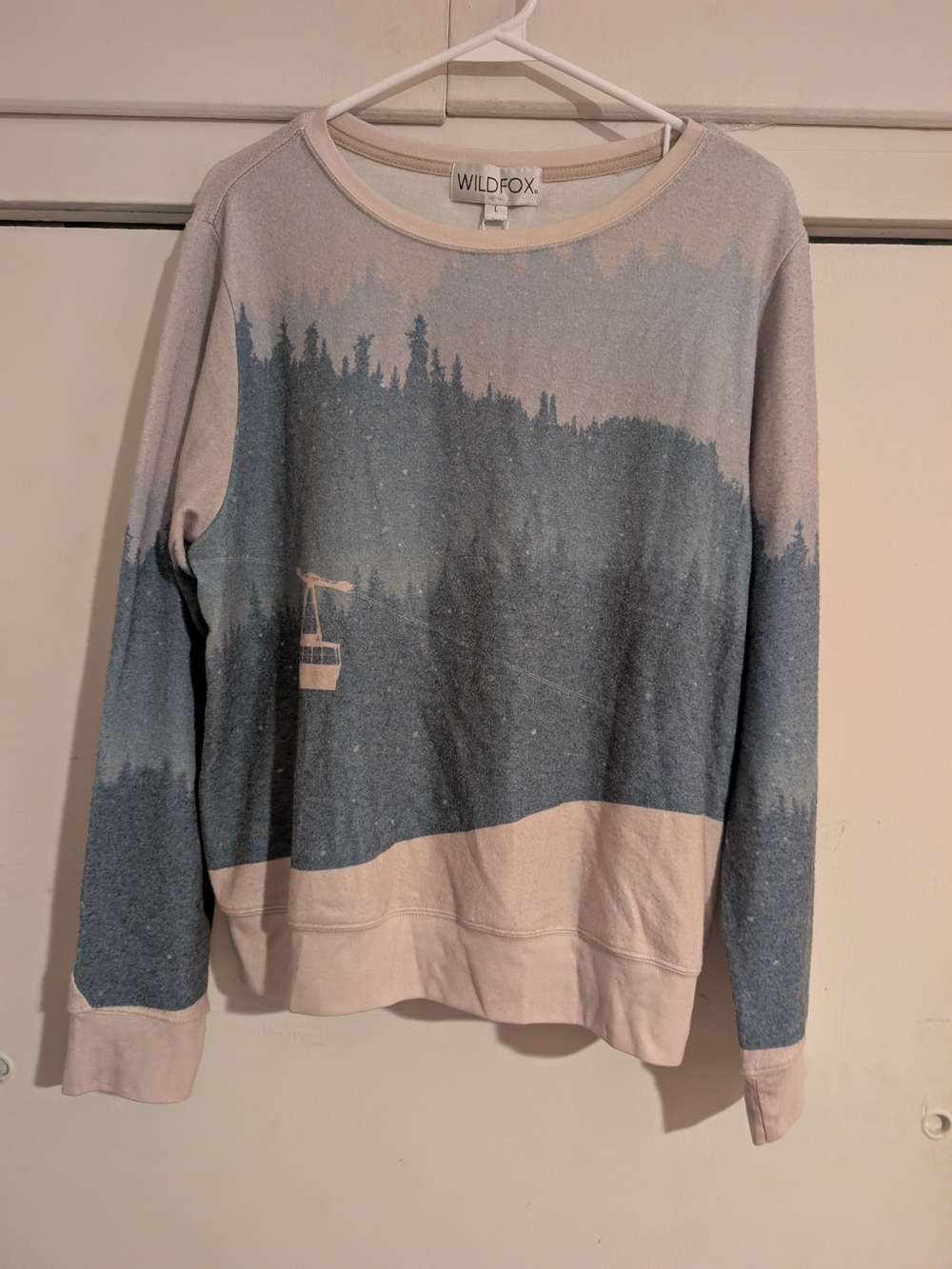 Wildfox Women's Scenic Forest Print Sweater Size Large